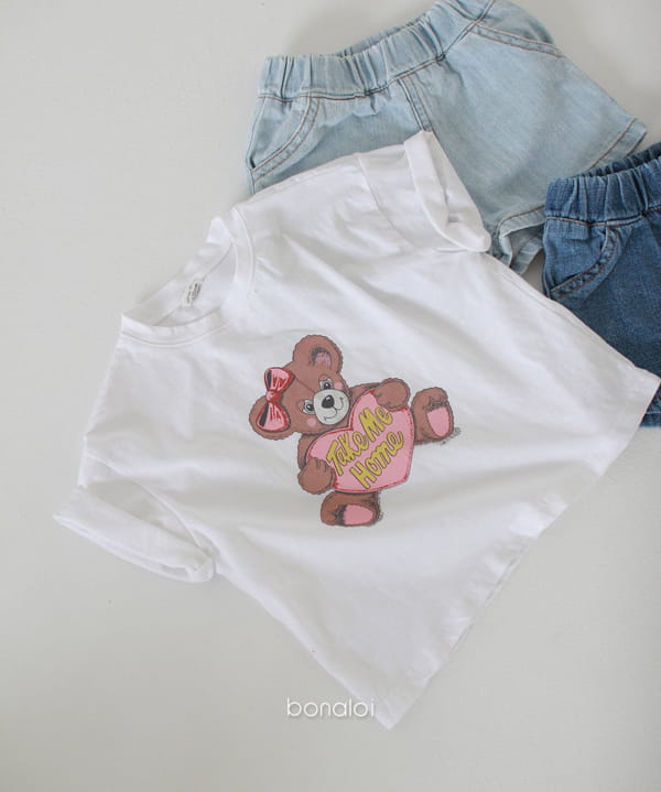 BONALOI - Korean Children Fashion - #Kfashion4kids - Ribbon Bear Tee - 6
