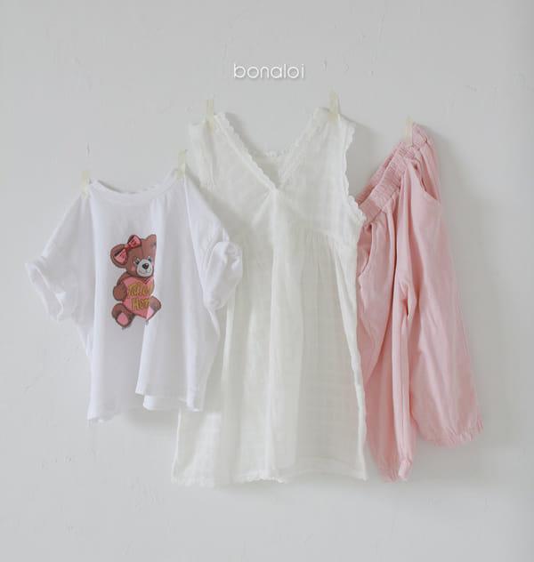 BONALOI - Korean Children Fashion - #Kfashion4kids - Ribbon Bear Tee - 7