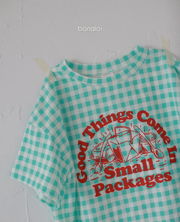 BONALOI - Korean Children Fashion - #Kfashion4kids - Small Check Tee - 5