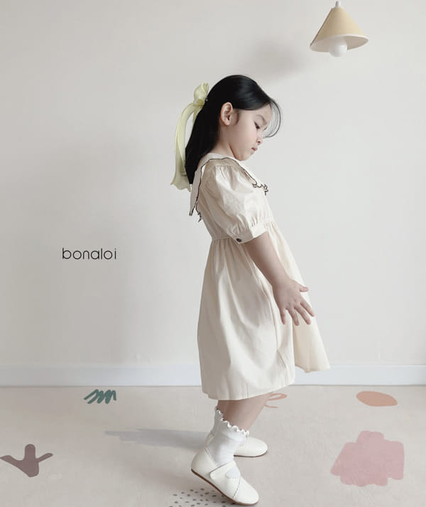 BONALOI - Korean Children Fashion - #Kfashion4kids - Scallop Embroidery One-piece - 7