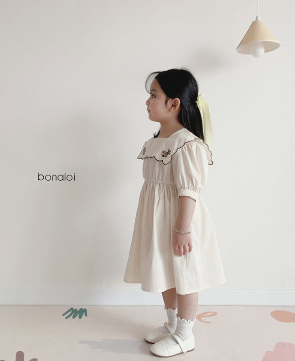 BONALOI - Korean Children Fashion - #Kfashion4kids - Scallop Embroidery One-piece - 8