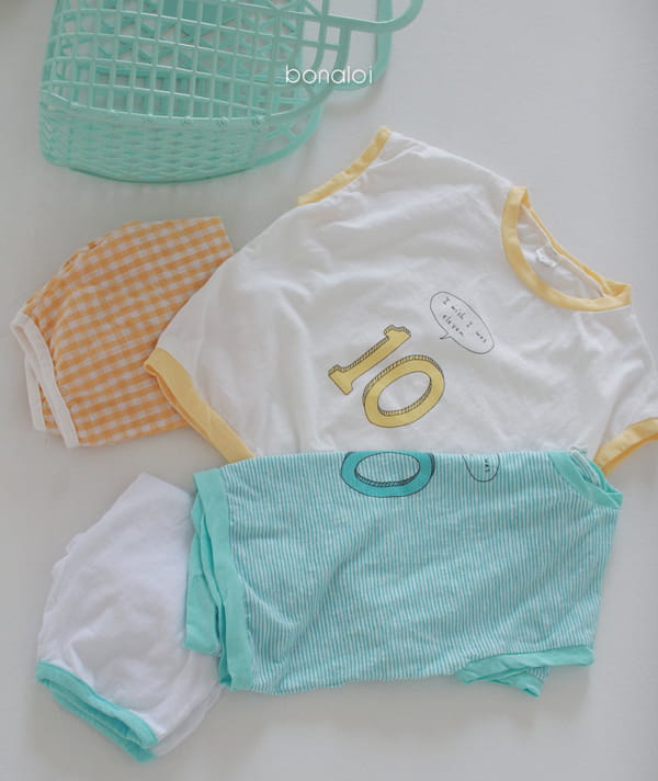 BONALOI - Korean Children Fashion - #Kfashion4kids - Potent Top Bottom Set - 4