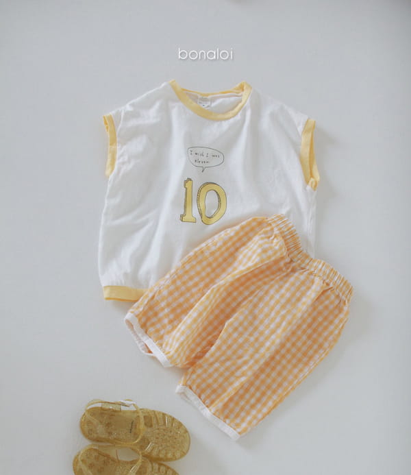 BONALOI - Korean Children Fashion - #Kfashion4kids - Potent Top Bottom Set - 5