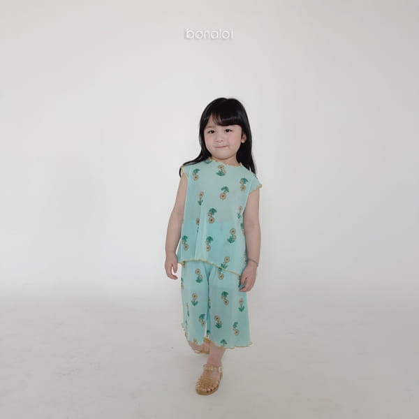 BONALOI - Korean Children Fashion - #Kfashion4kids - Dandelion Pleats Top Bottom Set - 12