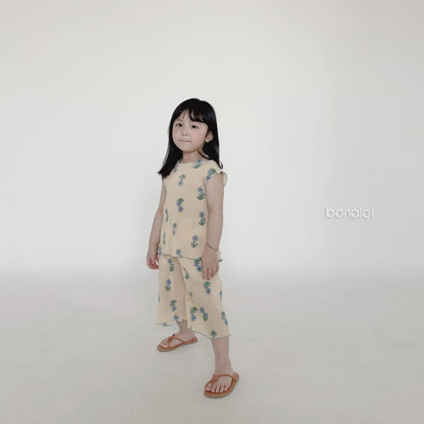 BONALOI - Korean Children Fashion - #Kfashion4kids - Dandelion Pleats Top Bottom Set - 5