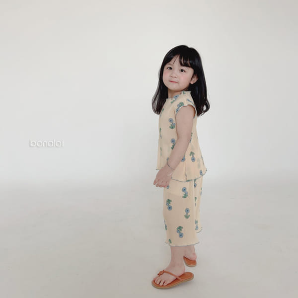 BONALOI - Korean Children Fashion - #Kfashion4kids - Dandelion Pleats Top Bottom Set - 7