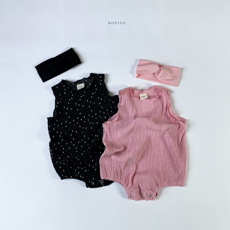 BONITO - Korean Children Fashion - #Kfashion4kids - Bebe Pleats Bodysuit with Hairband