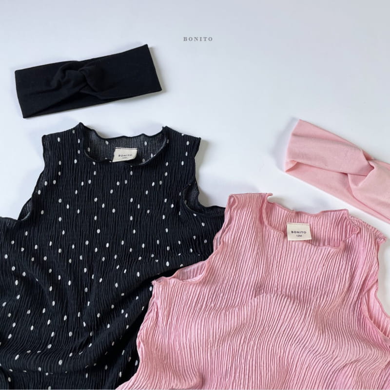 BONITO - Korean Children Fashion - #Kfashion4kids - Bebe Pleats Bodysuit with Hairband - 2