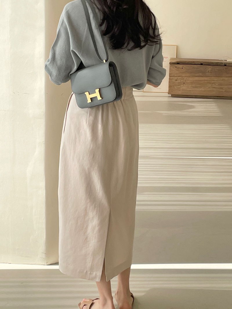 BOWEN - Korean Women Fashion - #Kfashion - Easy Linen Skirt - 2
