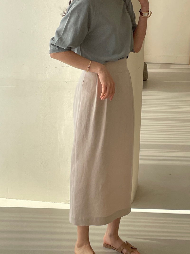 BOWEN - Korean Women Fashion - #Kfashion - Easy Linen Skirt - 7