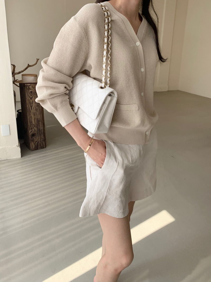 BOWEN - Korean Women Fashion - #Kfashion - Cotton Pure Cardigan - 6