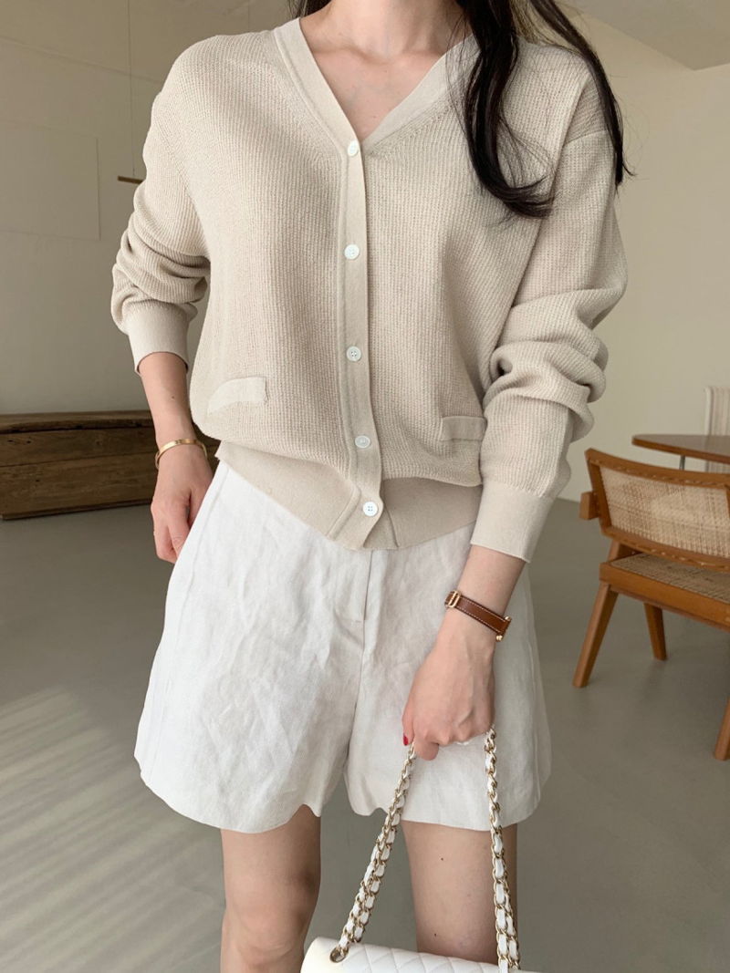 BOWEN - Korean Women Fashion - #Kfashion - Cotton Pure Cardigan - 8