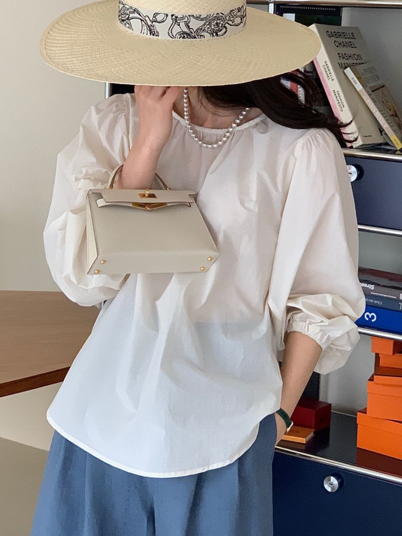 BOWEN - Korean Women Fashion - #Kfashion - Volume Blouse - 4