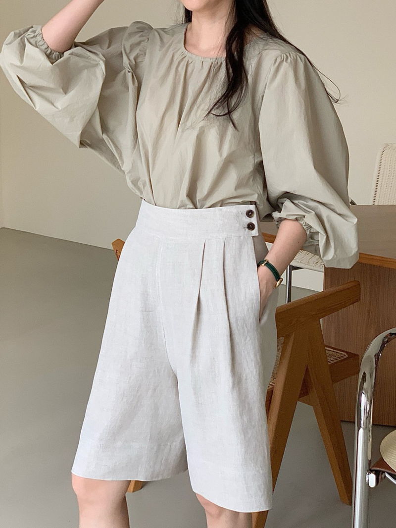 BOWEN - Korean Women Fashion - #Kfashion - Volume Blouse - 7