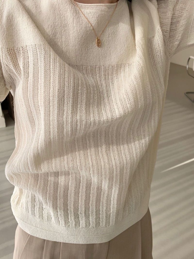 BOWEN - Korean Women Fashion - #Kfashion - Scaci Short Knit Top - 5