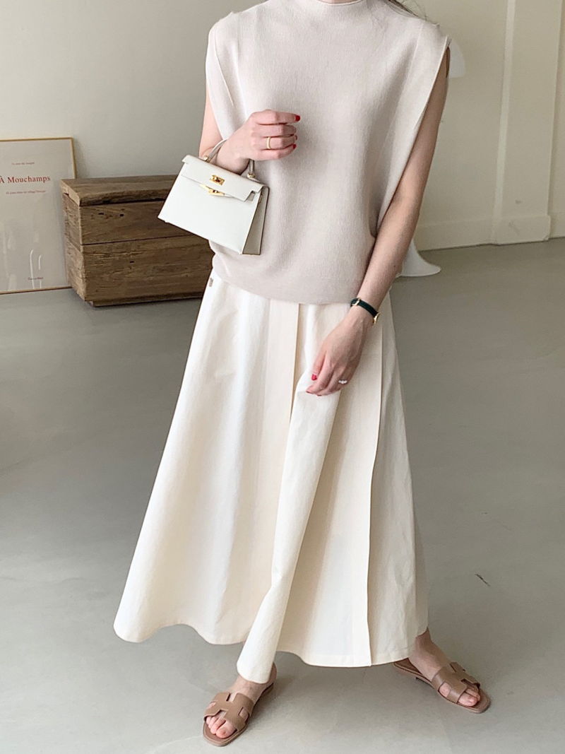 BOWEN - Korean Women Fashion - #Kfashion - Mere Stitch Skirt - 2