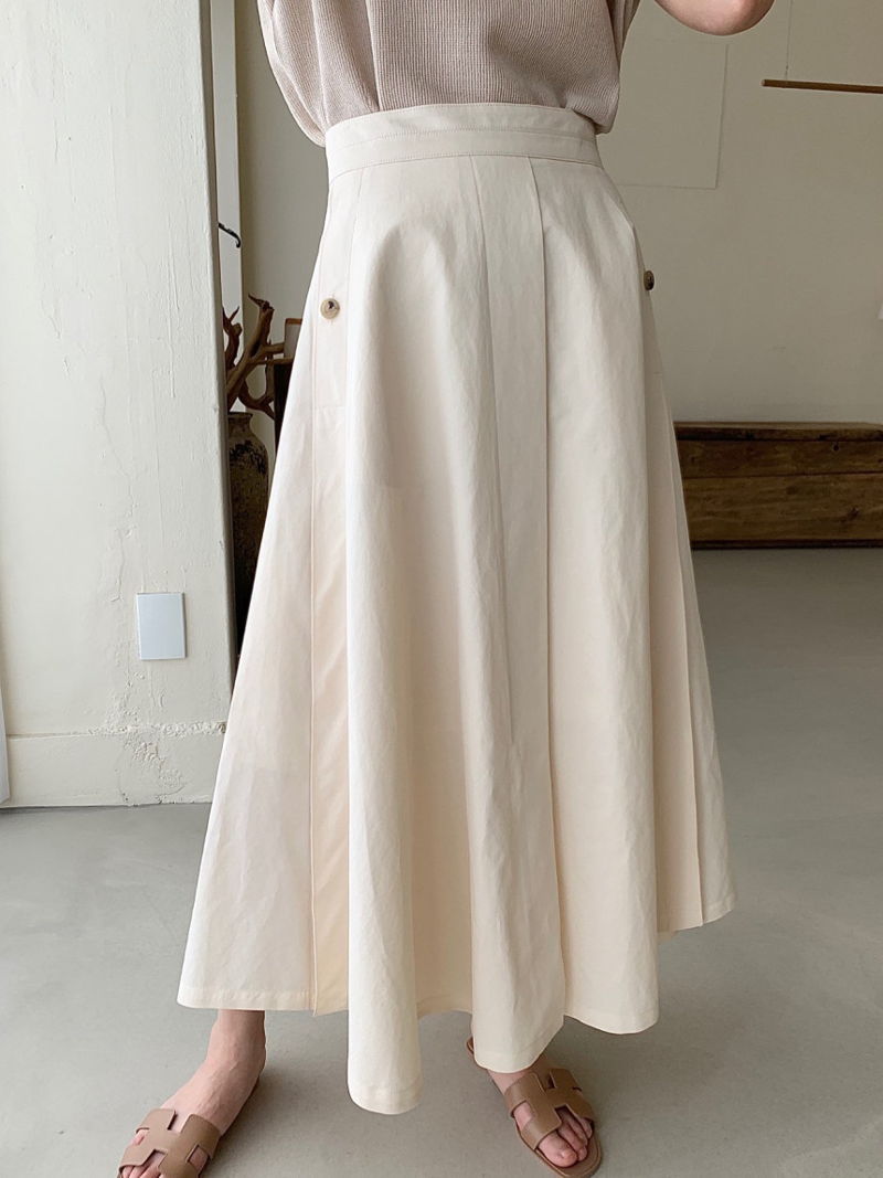 BOWEN - Korean Women Fashion - #Kfashion - Mere Stitch Skirt - 4