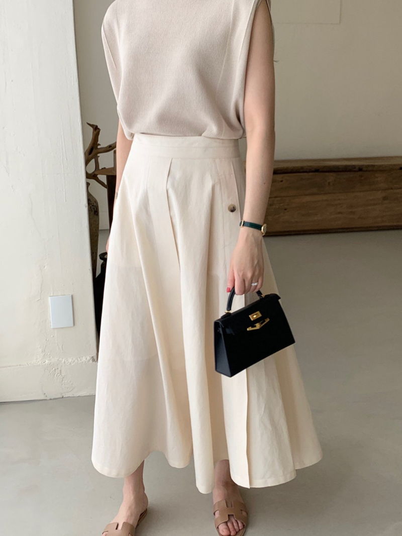 BOWEN - Korean Women Fashion - #Kfashion - Mere Stitch Skirt - 6