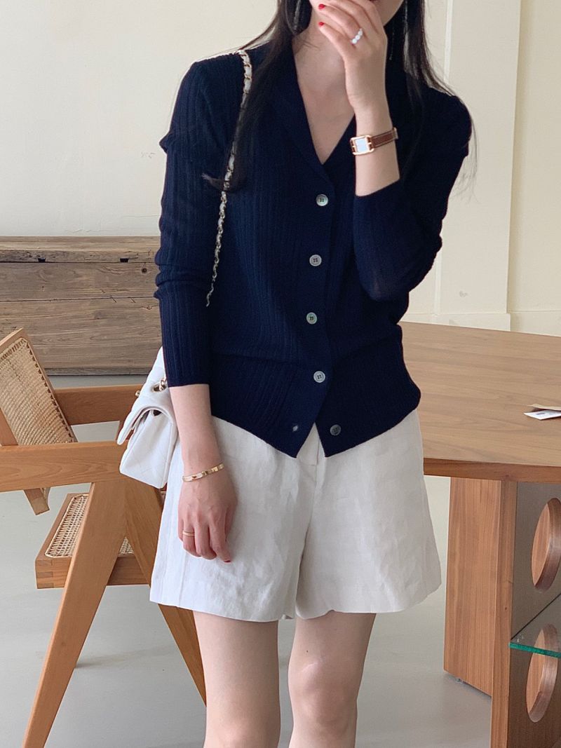 BOWEN - Korean Women Fashion - #Kfashion - Classic Collar Cardigan - 2