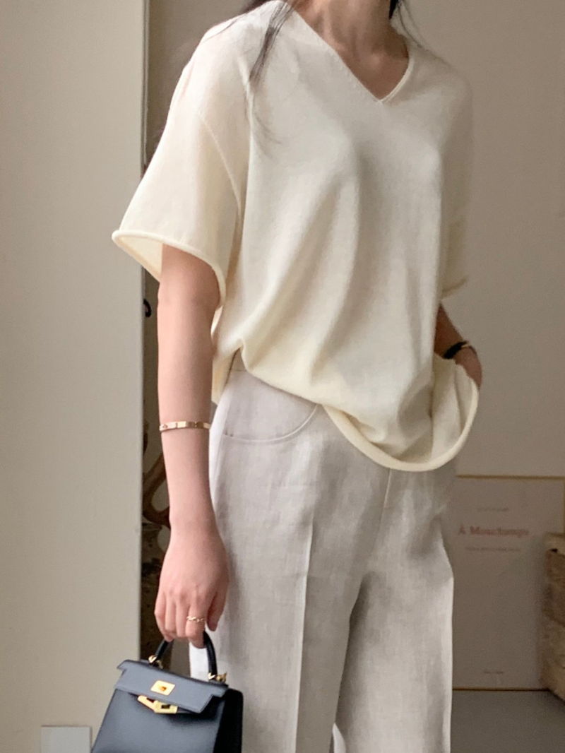 BOWEN - Korean Women Fashion - #Kfashion - Wholegarment Loose Knit Top