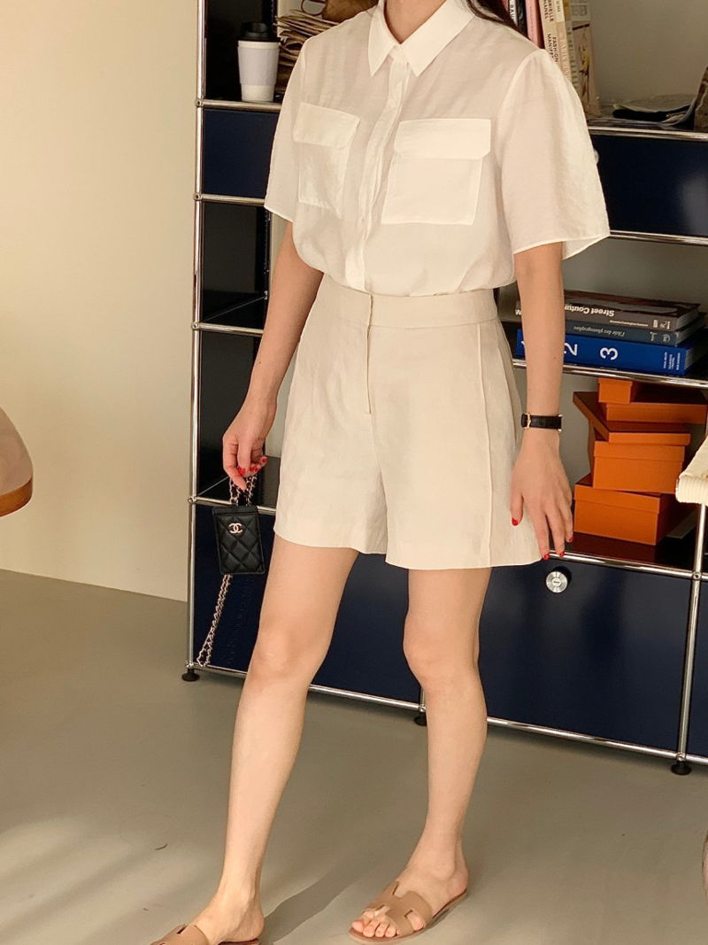 BOWEN - Korean Women Fashion - #Kfashion - Mini Pocket Shirt - 3