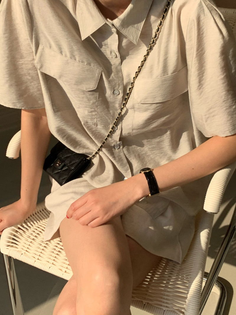 BOWEN - Korean Women Fashion - #Kfashion - Mini Pocket Shirt - 8