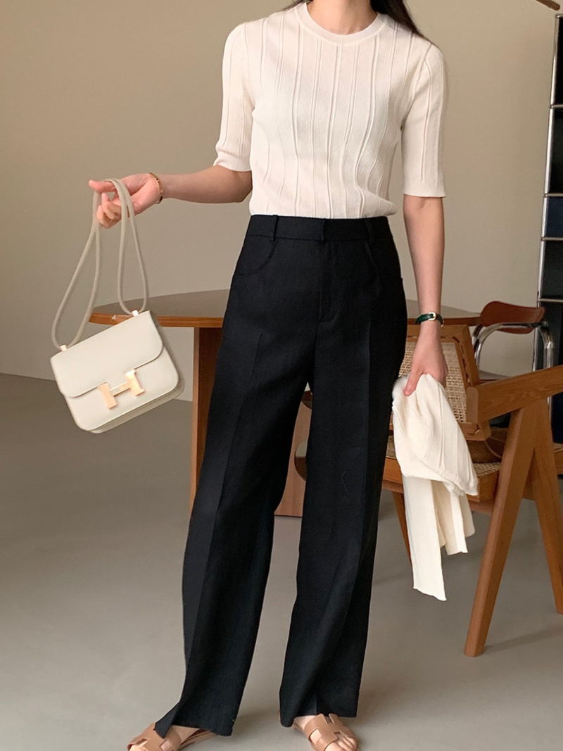 BOWEN - Korean Women Fashion - #Kfashion - Jacquemus Pants - 11