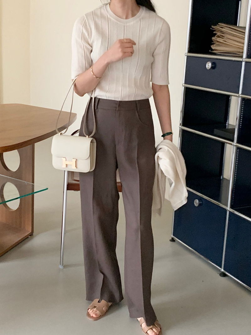 BOWEN - Korean Women Fashion - #Kfashion - Jacquemus Pants - 8