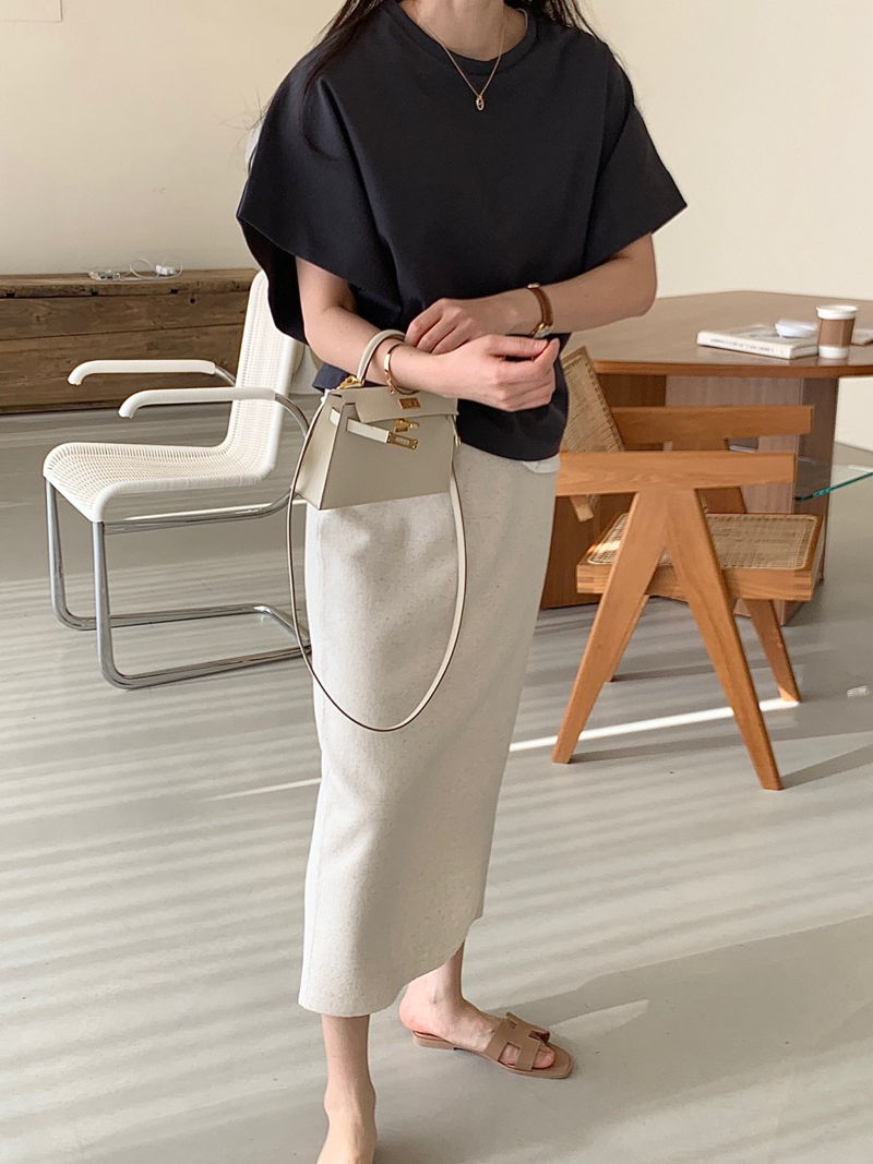 BOWEN - Korean Women Fashion - #Kfashion - Summer Linen H Skirt - 10