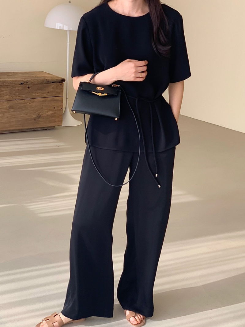 BOWEN - Korean Women Fashion - #Kfashion - Raw Banding Pants - 11
