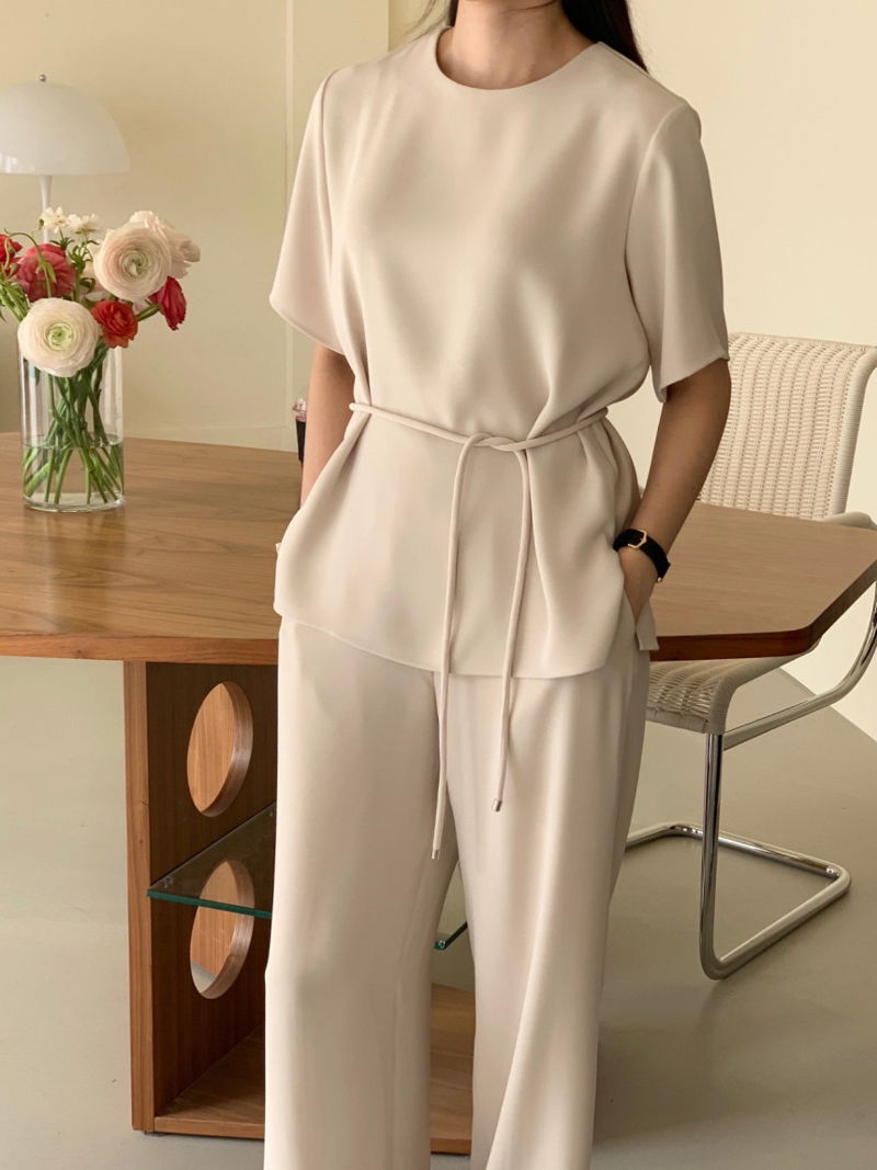 BOWEN - Korean Women Fashion - #Kfashion - Raw Banding Pants - 5