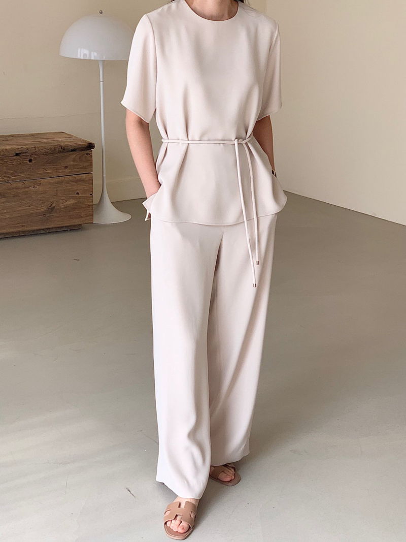 BOWEN - Korean Women Fashion - #Kfashion - Raw Banding Pants - 6