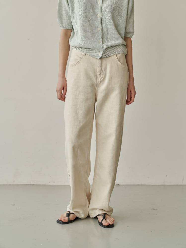 BRUNI - Korean Children Fashion - #Kfashion4kids - Linen Natural Jeans - 2