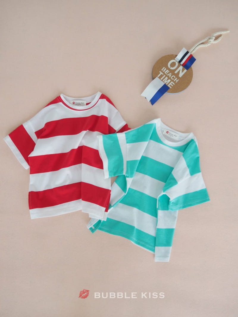BUBBLE KISS - Korean Children Fashion - #Kfashion4kids - Stripes Long Tee