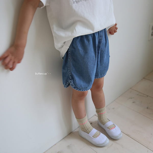 BUTTERCUP - Korean Children Fashion - #Kfashion4kids - Binding Mini Denim Shorts