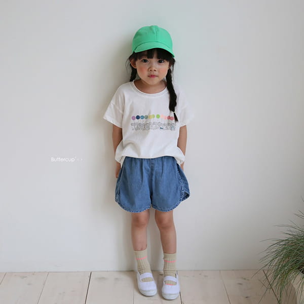 BUTTERCUP - Korean Children Fashion - #Kfashion4kids - Binding Mini Denim Shorts - 6