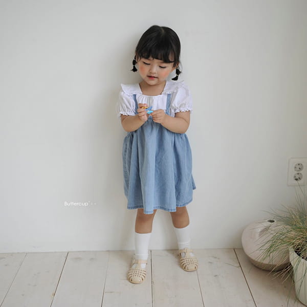 BUTTERCUP - Korean Children Fashion - #Kfashion4kids - String Dungarees Denim Skirt - 10