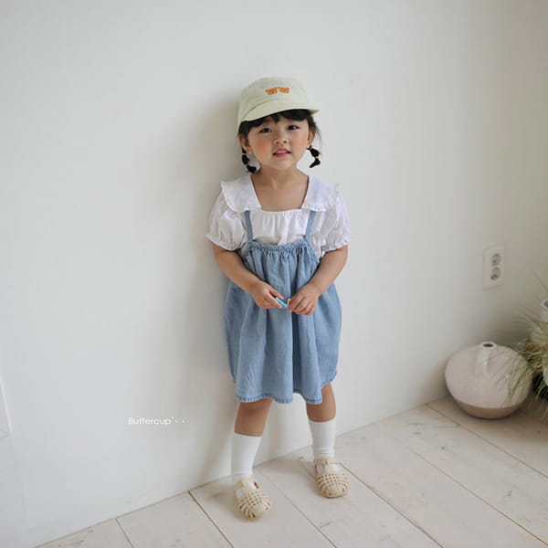 BUTTERCUP - Korean Children Fashion - #Kfashion4kids - String Dungarees Denim Skirt - 7