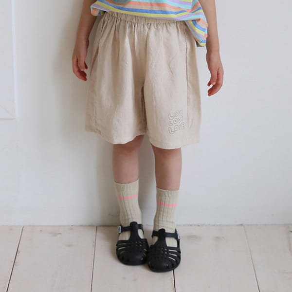 BUTTERCUP - Korean Children Fashion - #Kfashion4kids - Love Cotton Linen Shorts - 6