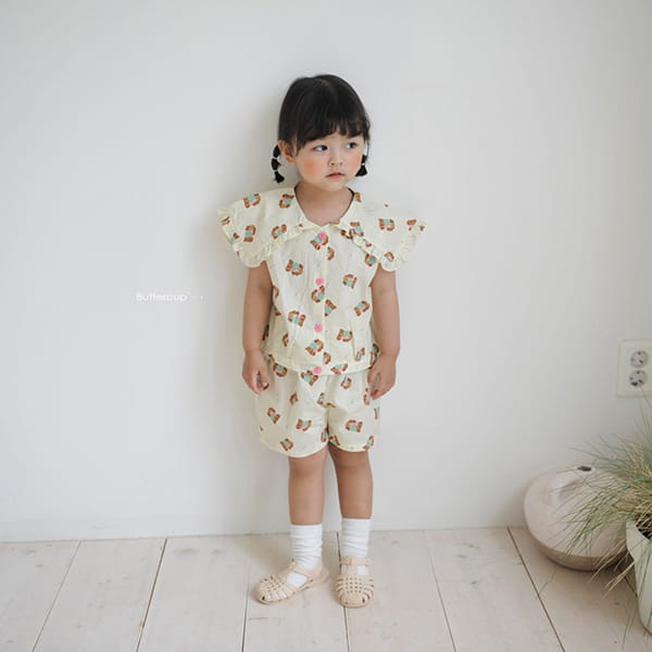 BUTTERCUP - Korean Children Fashion - #Kfashion4kids - Puppy Frill Collar Top Bottom Set - 7