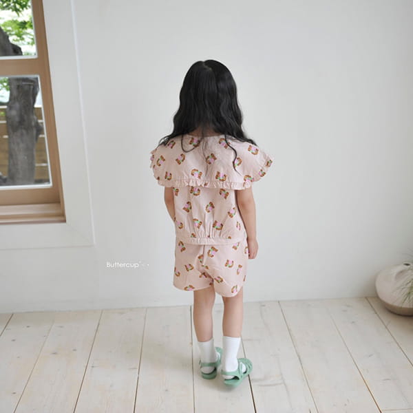 BUTTERCUP - Korean Children Fashion - #Kfashion4kids - Puppy Frill Collar Top Bottom Set - 8