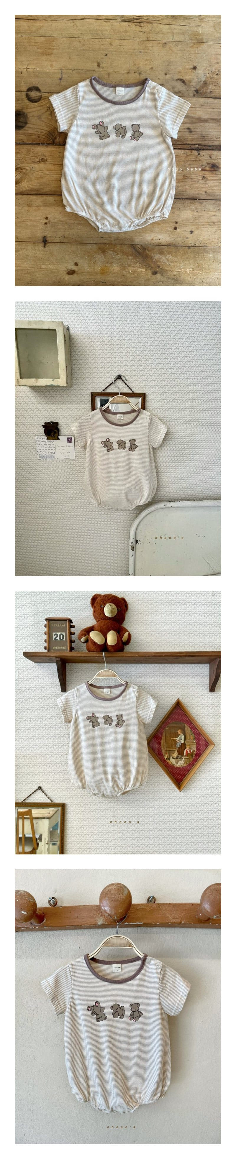 CHOCO-BEBE - Korean Children Fashion - #Kfashion4kids - 3 Bears Bodysuit 
