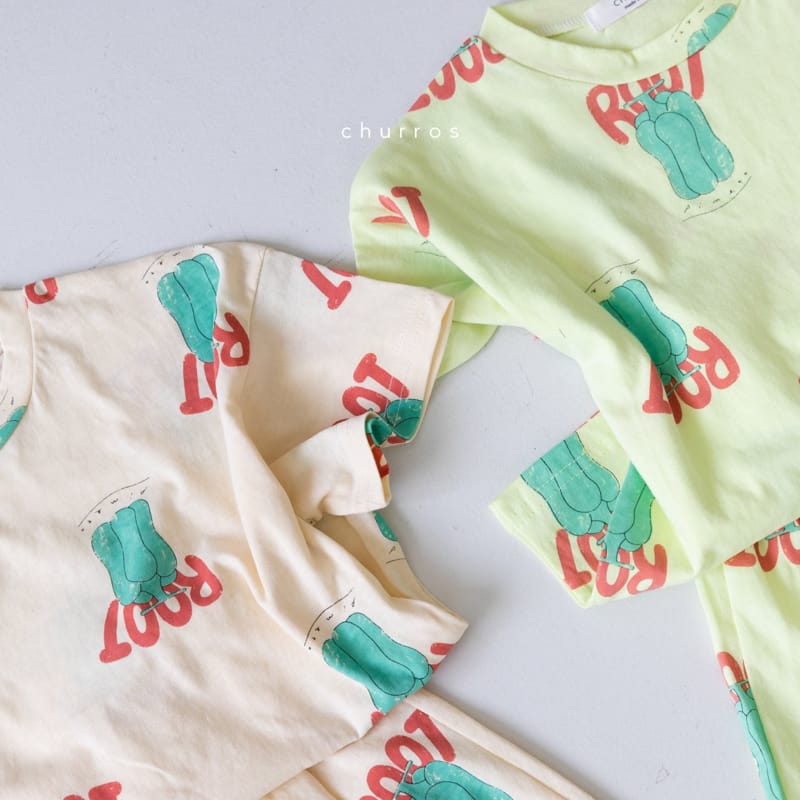 CHURROS - Korean Children Fashion - #Kfashion4kids - Piment Fruit Top Bottom Set - 12