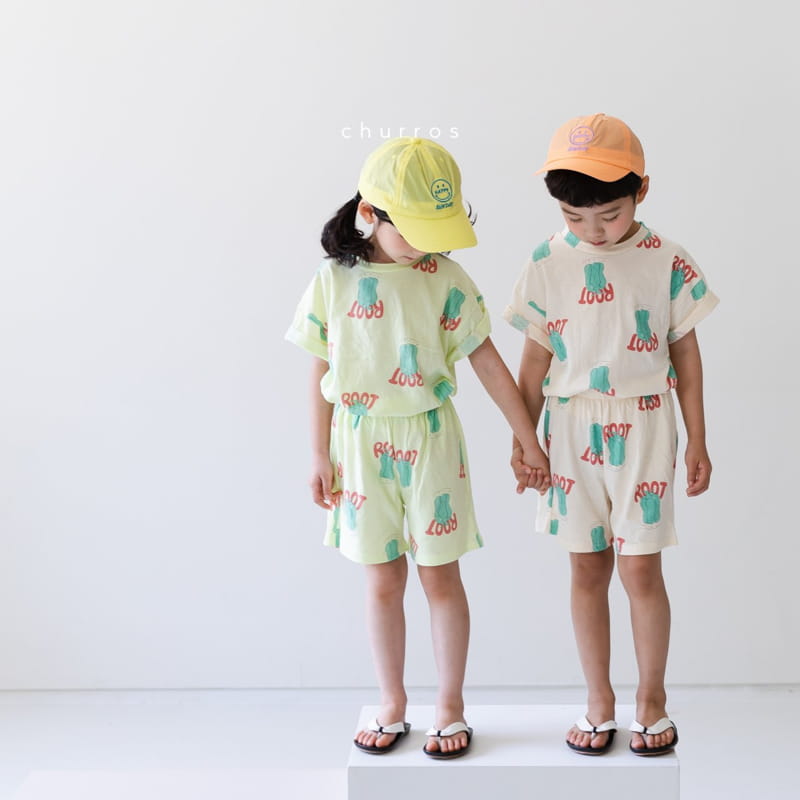 CHURROS - Korean Children Fashion - #Kfashion4kids - Piment Fruit Top Bottom Set - 6