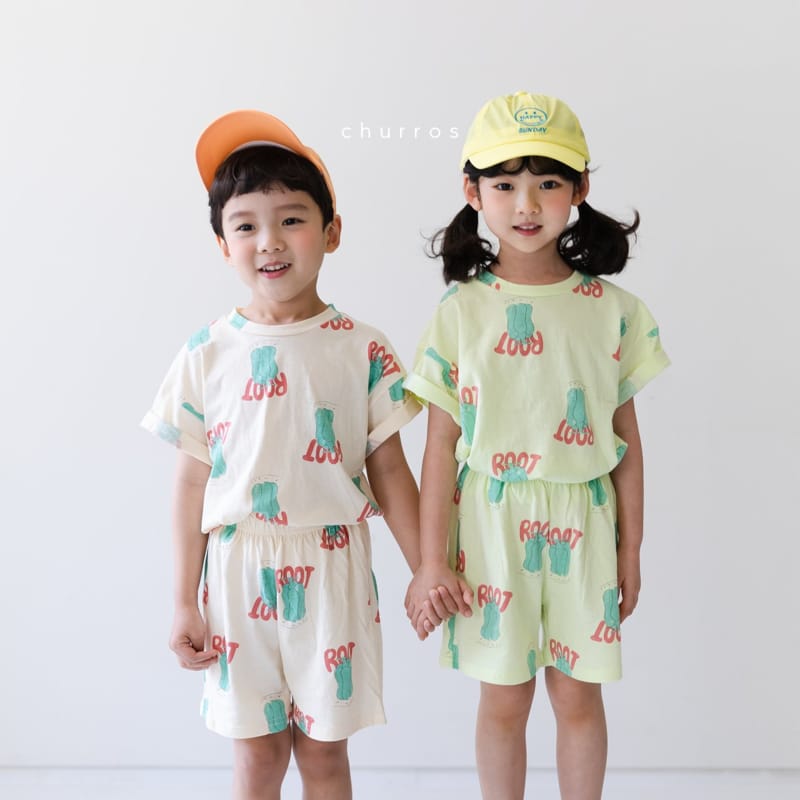 CHURROS - Korean Children Fashion - #Kfashion4kids - Piment Fruit Top Bottom Set - 7