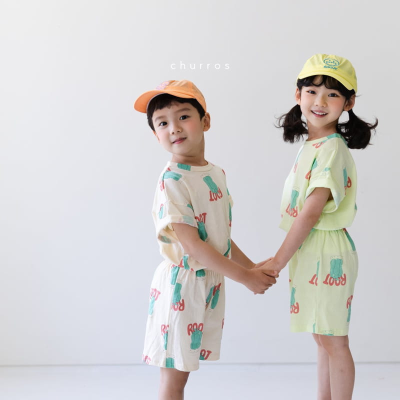 CHURROS - Korean Children Fashion - #Kfashion4kids - Piment Fruit Top Bottom Set - 9