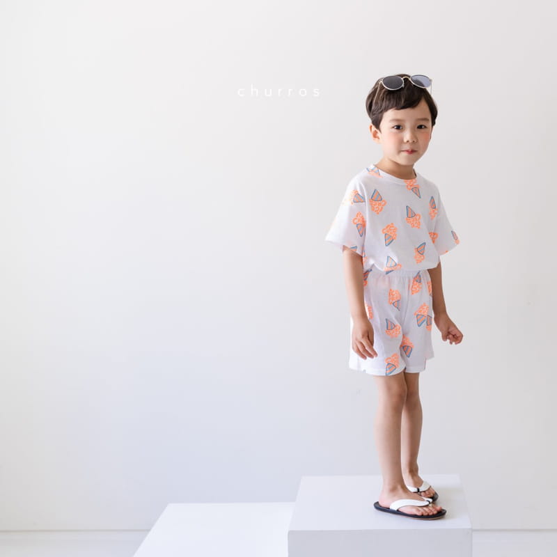 CHURROS - Korean Children Fashion - #Kfashion4kids - Ice Cream Corn Top Bottom Set - 11