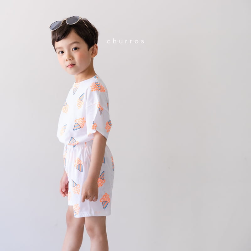 CHURROS - Korean Children Fashion - #Kfashion4kids - Ice Cream Corn Top Bottom Set - 7