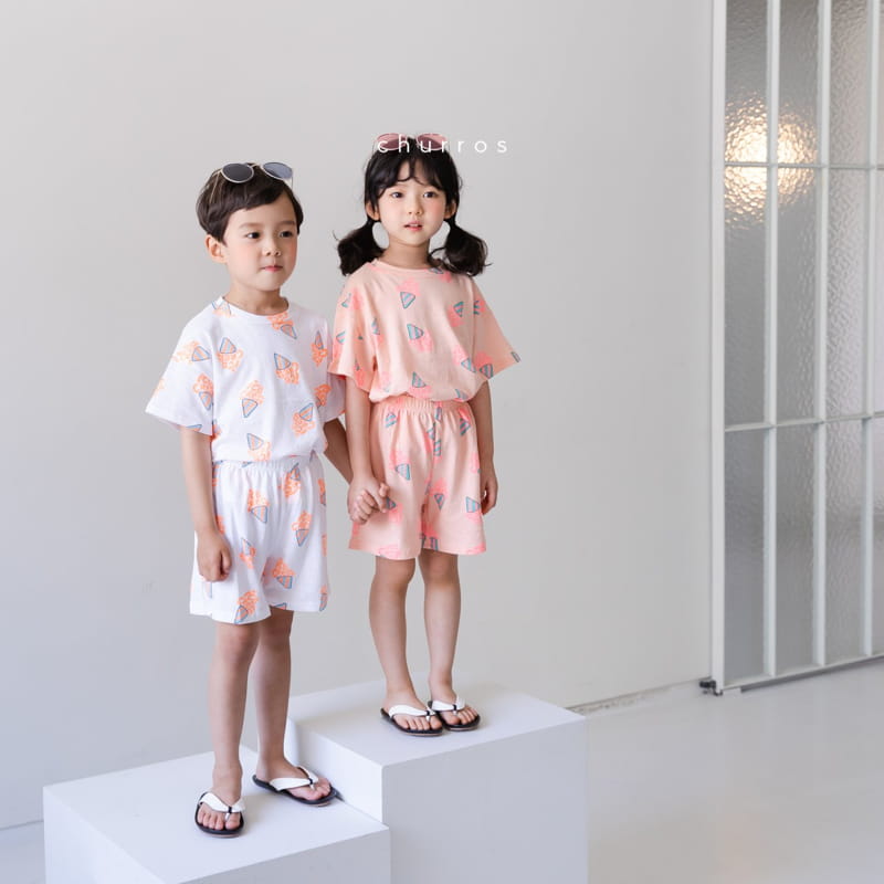 CHURROS - Korean Children Fashion - #Kfashion4kids - Ice Cream Corn Top Bottom Set - 9