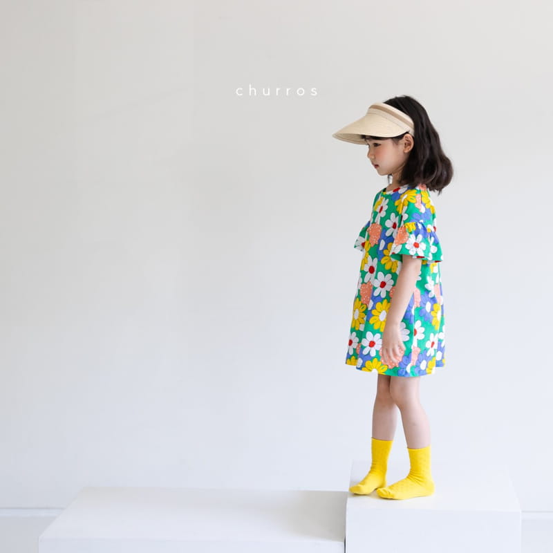 CHURROS - Korean Children Fashion - #Kfashion4kids - Sugar Flower One-piece - 5